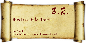 Bovics Róbert névjegykártya